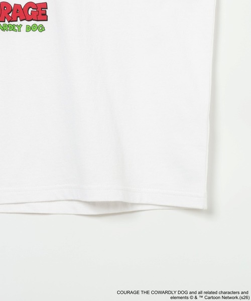 niko and...(ニコアンド)の「【Courage the Cowardly Dog(おくびょうなカーレッジくん)】グラフィックT(Tシャツ/カットソー・メンズ・チャコール/ホワイト・MEDIUM/LARGE)」の5枚目の写真