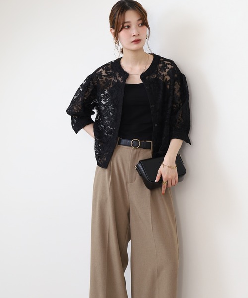 RME.(アールエムイー)の「刺繍シアーブラウス(シャツ/ブラウス・レディース・ホワイト/ブラック/パープル・FREE)」の15枚目の写真