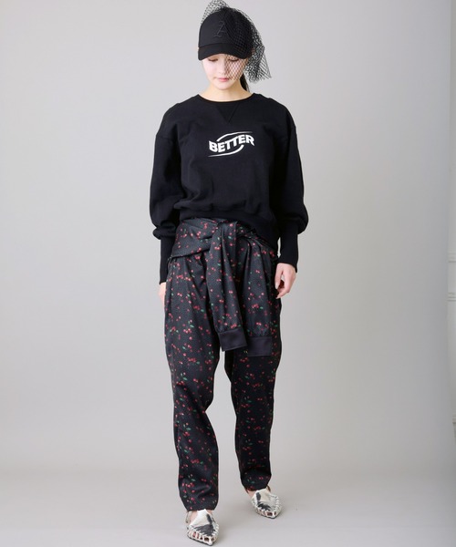 FLUMOR（フラマー）の「オリジナルチェリープリントデザインパンツ（その他パンツ・レディース・ブラック・38）」の22枚目の写真