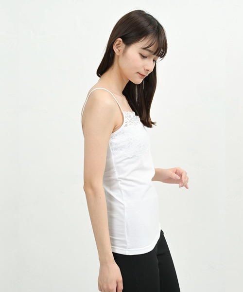 FashionBerry(ファッションベリー)の「胸元レース|タンクトップ|キャミソール|レディース インナー|抗菌防臭加工|ストレッチ|部屋干し対応|大きいサイズ対応(タンクトップ・レディース・ベージュ系その他2/ブラック系その他/ピンク系その他2/ブルー系その他2/ブルー系その他/ブラック系その他2/ピンク系その他/ホワイト系その他/ベージュ系その他/ホワイト系その他2・M/L/3L/LL)」の14枚目の写真