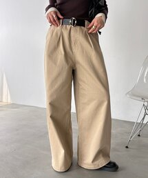 DouDou | ベルト付タックチノパンツ(チノパンツ)