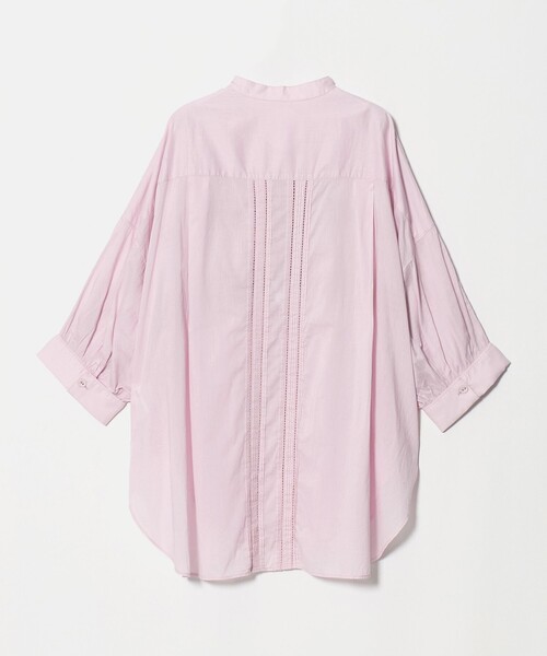 Pheeta（フィータ）の「＜Pheeta＞Trinity ノーカラー シャツ / 016C-64（シャツ/ブラウス・レディース・ホワイト/ライトピンク/ブラウン系・FREE）」の16枚目の写真