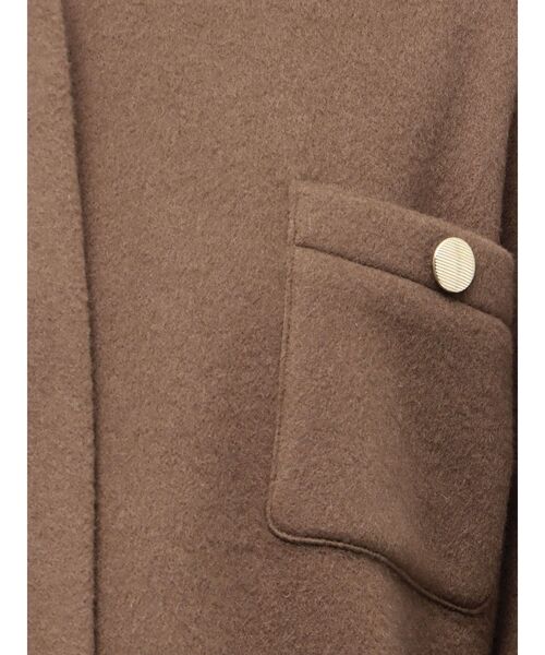 TONAL(トーナル)の「ポケットデザインリバーショートコート(その他アウター・レディース・ブラウン/チャコールグレー/アイボリー・SMALL/MEDIUM)」の18枚目の写真