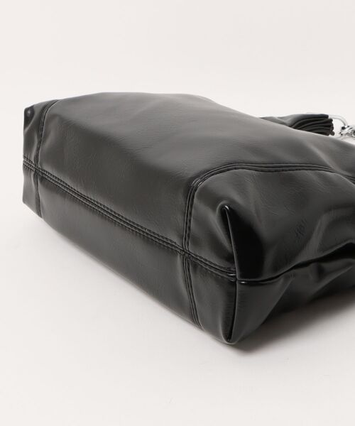 Burner(バーナー)の「【Leathen Leather(レーセンレザー)】チェーンハンドル 横型ビッグトート lea-shbag-24-47【RBTS】(ショルダーバッグ・メンズ・ブラック・FREE)」の3枚目の写真