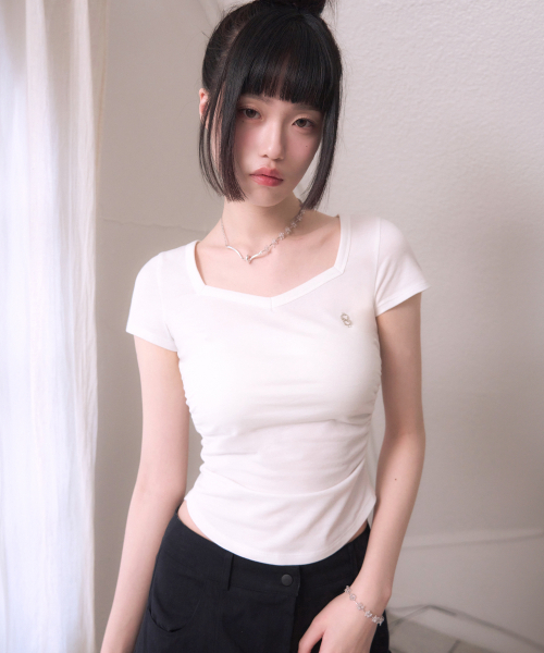 REISE MIYA（レイズミヤ）の「マーガレットスリムクロップTシャツ[ホワイト]（Tシャツ/カットソー・レディース・その他・SMALL/MEDIUM）」の10枚目の写真