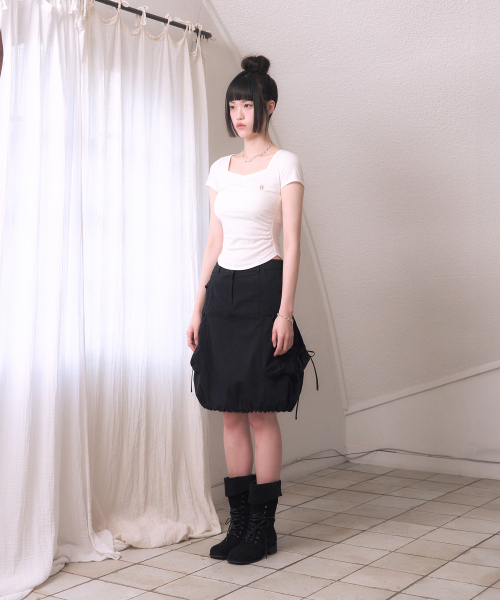 REISE MIYA（レイズミヤ）の「マーガレットスリムクロップTシャツ[ホワイト]（Tシャツ/カットソー・レディース・その他・SMALL/MEDIUM）」の8枚目の写真