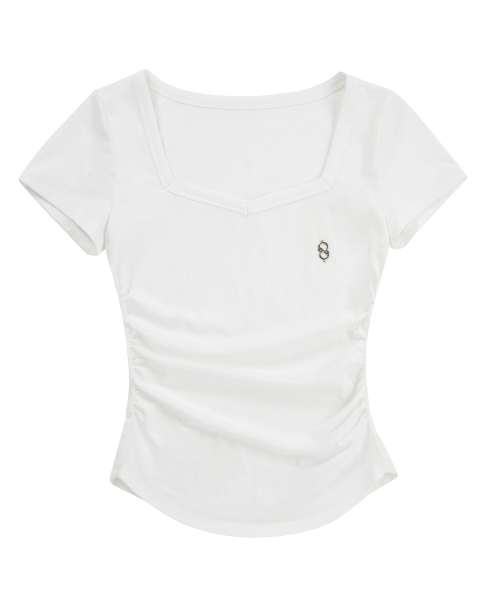 REISE MIYA（レイズミヤ）の「マーガレットスリムクロップTシャツ[ホワイト]（Tシャツ/カットソー・レディース・その他・SMALL/MEDIUM）」の7枚目の写真