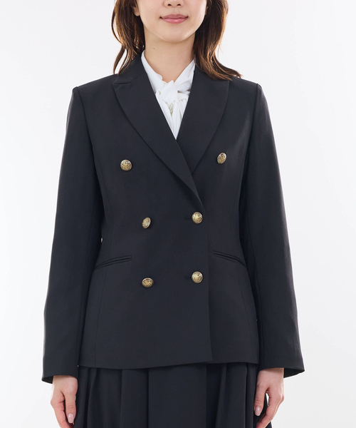 NARACAMICIE(ナラカミーチェ)の「【NARACAMICIE】ダブルブレストジャケット(ダウンジャケット/コート・レディース・ブラック/ネイビー・L/M)」の7枚目の写真