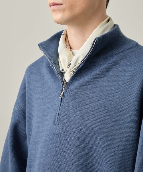 EASENCE(イーズエンス)の「【EASENCE】ミラノリブ ベーシック ハーフジップニット / マシンウォッシャブル(ニット/セーター・メンズ・アイボリー/モスグリーン/グレー/スミクロ/ブラウン系/ブルー系・XL/S/L/M)」の22枚目の写真