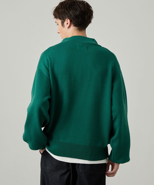 EASENCE(イーズエンス)の「【EASENCE】ミラノリブ ベーシック ハーフジップニット / マシンウォッシャブル(ニット/セーター・メンズ・アイボリー/モスグリーン/グレー/スミクロ/ブラウン系/ブルー系・XL/S/L/M)」の15枚目の写真