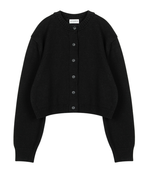 VLETI（ブレッティ）の「[Cotton 100%] Round Cardigan & Half Pant Knit Set Up (Black)（カーディガン/ボレロ・レディース・ブラック・FREE）」の2枚目の写真