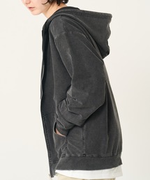 カットデニムケミカル加工ジップパーカー(M1)