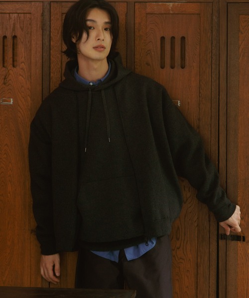 URBAN RESEARCH DOORS(アーバンリサーチドアーズ)の「CottonCashmere ZipBlouson(ブルゾン・メンズ・チャコールグレー/オレンジ・LARGE/MEDIUM)」の6枚目の写真