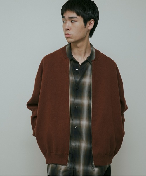 URBAN RESEARCH DOORS(アーバンリサーチドアーズ)の「CottonCashmere ZipBlouson(ブルゾン・メンズ・チャコールグレー/オレンジ・LARGE/MEDIUM)」の14枚目の写真