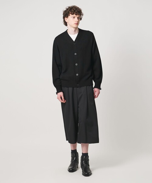 LOEFF(ロエフ)の「<LOEFF>9ゲージ フリンジ カーディガン MENS(ニット/セーター・メンズ・ベージュ/ブラック・1/2)」の6枚目の写真