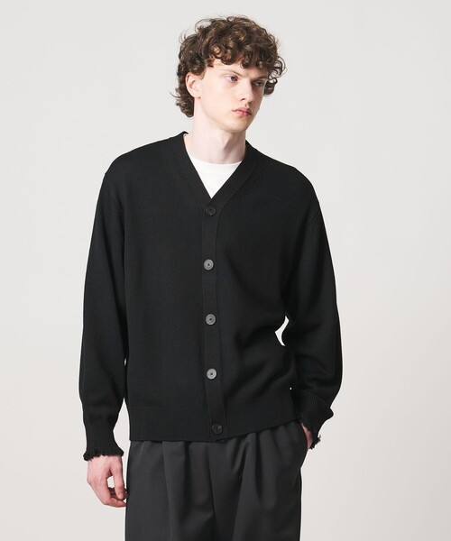 LOEFF(ロエフ)の「<LOEFF>9ゲージ フリンジ カーディガン MENS(ニット/セーター・メンズ・ベージュ/ブラック・1/2)」の8枚目の写真