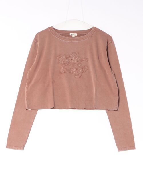BILLABONG(ビラボン)の「BILLABONG ウィメンズ APPLIQUE LS TEE ロンT 【BABY FIT】【2026年秋冬モデル】(Tシャツ/カットソー・レディース・アイボリー/ブラウン系その他/ブラック/ピンク系その他・LARGE/MEDIUM)」の3枚目の写真