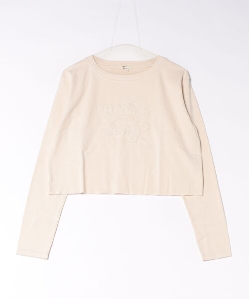BILLABONG(ビラボン)の「BILLABONG ウィメンズ APPLIQUE LS TEE ロンT 【BABY FIT】【2026年秋冬モデル】(Tシャツ/カットソー・レディース・アイボリー/ブラウン系その他/ブラック/ピンク系その他・LARGE/MEDIUM)」の2枚目の写真