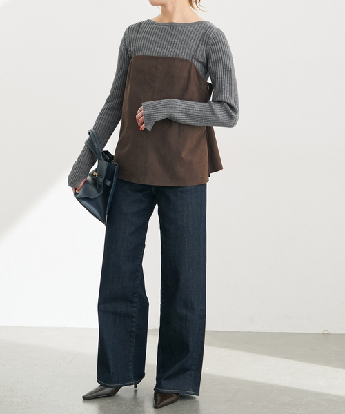 Spick & Span（スピックアンドスパン）の「リブニットプルオーバー（ニット/セーター・レディース・ホワイト/ライトグレー/ブラウン系その他・FREE）」の7枚目の写真