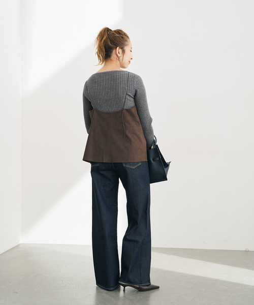 Spick & Span（スピックアンドスパン）の「リブニットプルオーバー（ニット/セーター・レディース・ホワイト/ライトグレー/ブラウン系その他・FREE）」の8枚目の写真