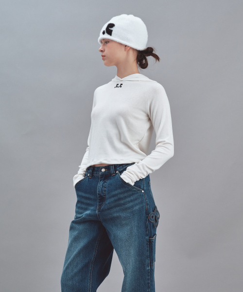 Rest&Recreation(レストアンドレクリエーション)の「HOOD LONG SLEEVE - WHITE(パーカー・レディース・その他・ONE)」の1枚目の写真