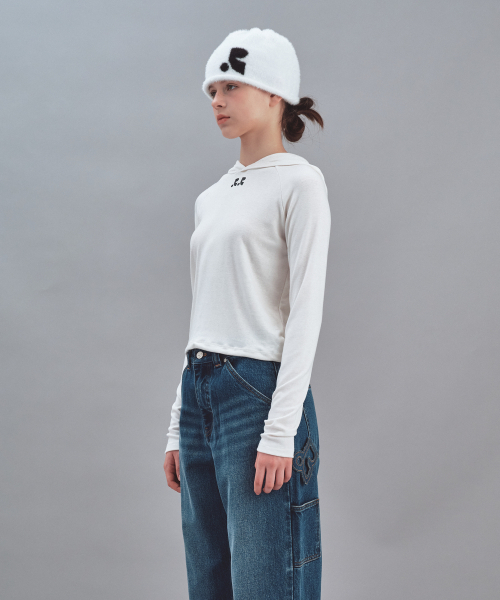 Rest&Recreation(レストアンドレクリエーション)の「HOOD LONG SLEEVE - WHITE(パーカー・レディース・その他・ONE)」の3枚目の写真
