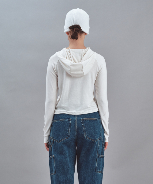 Rest&Recreation(レストアンドレクリエーション)の「HOOD LONG SLEEVE - WHITE(パーカー・レディース・その他・ONE)」の4枚目の写真