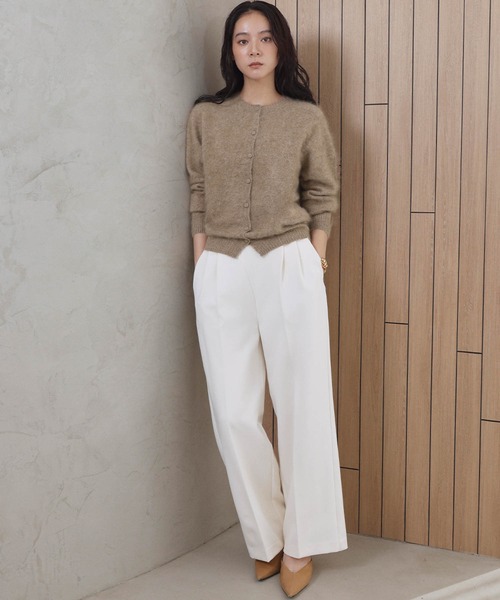 ELFRANK（エルフランク）の「【2026AW】【天然素材100% / カシミヤ・シルク混】上質ウールカーディガン（カーディガン/ボレロ・レディース・モカ/オフホワイト/ライトグレー/ブラウン/レッド・FREE）」の9枚目の写真