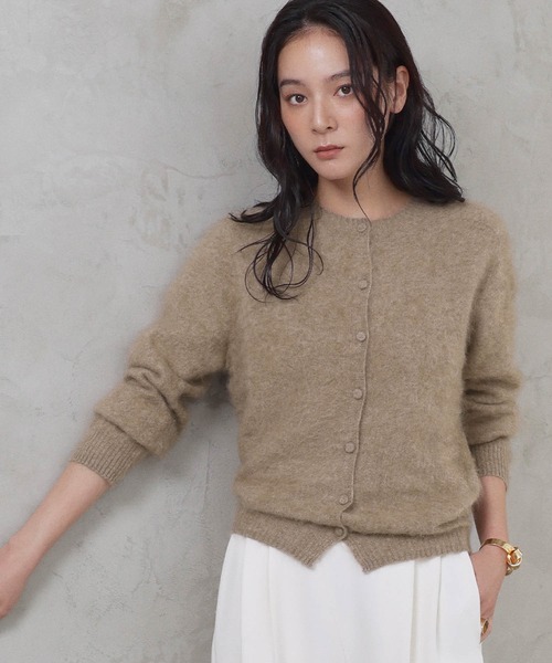 ELFRANK（エルフランク）の「【2026AW】【天然素材100% / カシミヤ・シルク混】上質ウールカーディガン（カーディガン/ボレロ・レディース・モカ/オフホワイト/ライトグレー/ブラウン/レッド・FREE）」の11枚目の写真