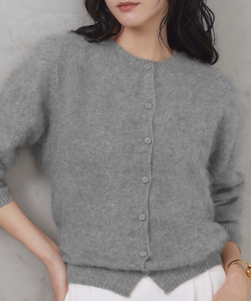 ELFRANK（エルフランク）の「【2026AW】【天然素材100% / カシミヤ・シルク混】上質ウールカーディガン（カーディガン/ボレロ・レディース・モカ/オフホワイト/ライトグレー/ブラウン/レッド・FREE）」の16枚目の写真