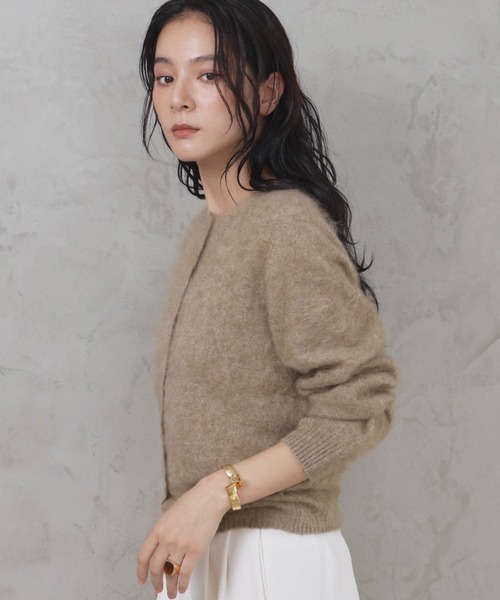 ELFRANK（エルフランク）の「【2026AW】【天然素材100% / カシミヤ・シルク混】上質ウールカーディガン（カーディガン/ボレロ・レディース・モカ/オフホワイト/ライトグレー/ブラウン/レッド・FREE）」の22枚目の写真