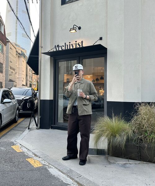 DECOROSO（デコローゾ）の「バックサテン セミカーブドパンツ [ブラウン]（その他パンツ・メンズ・その他・MEDIUM/LARGE/X-LARGE）」の8枚目の写真