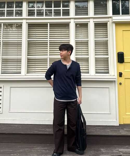 DECOROSO（デコローゾ）の「バックサテン セミカーブドパンツ [ブラウン]（その他パンツ・メンズ・その他・MEDIUM/LARGE/X-LARGE）」の9枚目の写真