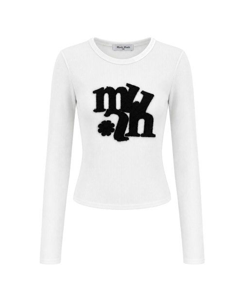 muahmuah（ムーアムーア）の「ヴィンテージ アップリケ ロゴ ロングスリーブ [ホワイト]（Tシャツ/カットソー・レディース・その他・FREE）」の12枚目の写真