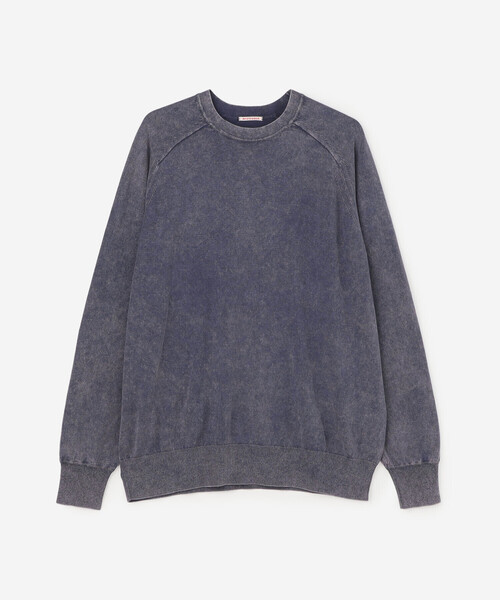 RYE TENDER(ライテンダー)の「RYE TENDER | ピグメントダイ ラグランロングスリーブ MEN(ニット/セーター・メンズ・ブルー系その他5/ダークブラウン・1/2)」の4枚目の写真