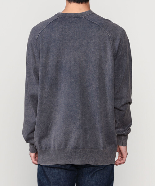 RYE TENDER(ライテンダー)の「RYE TENDER | ピグメントダイ ラグランロングスリーブ MEN(ニット/セーター・メンズ・ブルー系その他5/ダークブラウン・1/2)」の11枚目の写真