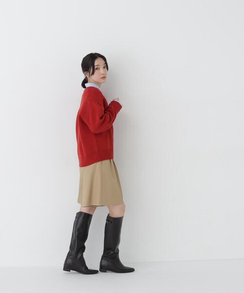 NATURAL BEAUTY BASIC（ナチュラルビューティーベーシック）の「クルーネックニット（ニット/セーター・レディース・ライトグリーン/オフホワイト/レッド・FREE）」の16枚目の写真