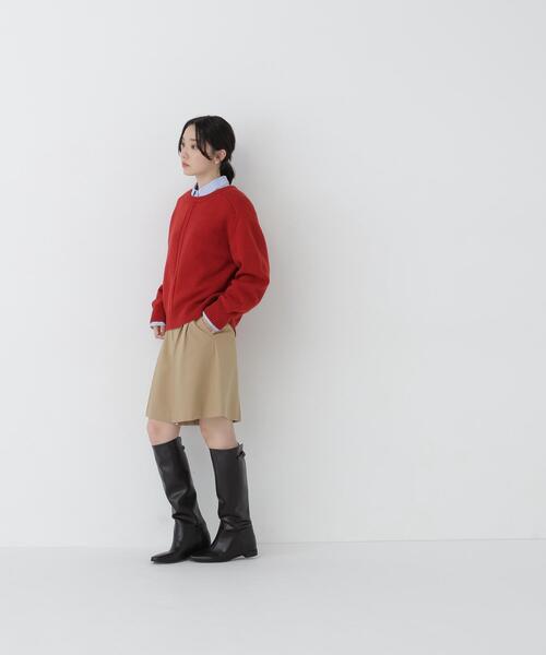 NATURAL BEAUTY BASIC（ナチュラルビューティーベーシック）の「クルーネックニット（ニット/セーター・レディース・ライトグリーン/オフホワイト/レッド・FREE）」の18枚目の写真