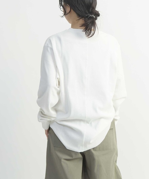 CONVERSE TOKYO(コンバーストウキョウ)の「WAFFLE HENLEY NECK LONG SLEEVE TEE(Tシャツ/カットソー・メンズ・ホワイト/ブラック・MEDIUM)」の3枚目の写真