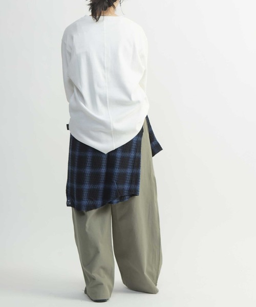 CONVERSE TOKYO(コンバーストウキョウ)の「WAFFLE HENLEY NECK LONG SLEEVE TEE(Tシャツ/カットソー・メンズ・ホワイト/ブラック・MEDIUM)」の9枚目の写真