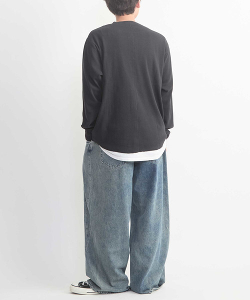 CONVERSE TOKYO(コンバーストウキョウ)の「WAFFLE HENLEY NECK LONG SLEEVE TEE(Tシャツ/カットソー・メンズ・ホワイト/ブラック・MEDIUM)」の15枚目の写真
