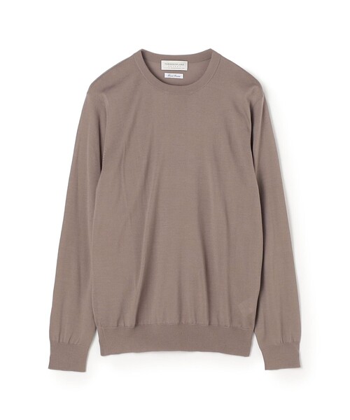 TOMORROWLAND (トゥモローランド)の「TOMORROWLAND tricot スーパーファインメリノウール クルーネックニット S-WOOL(ニット/セーター・メンズ・ホワイト/チャコールグレー/ライトブルー/ブラック/ネイビー/ブラウン/ピンク/ライトグリーン/ボルドー/マスタード/ロイヤルブルー/グレイッシュベージュ・S/M/L/XL/XS)」の1枚目の写真