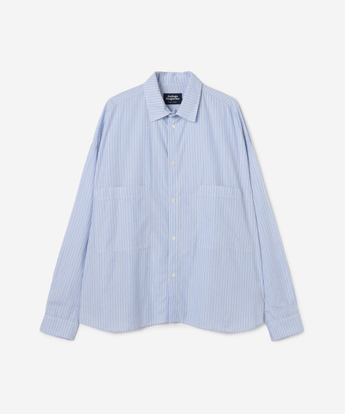 GALLEGO DESPORTES(ギャレゴデスポート)の「GALLEGO DESPORTES | 〈別注〉コットンポプリン 長袖シャツ STRIPE MEN(シャツ/ブラウス・メンズ・ブラウン系その他/ブルー系その他・M/S)」の2枚目の写真