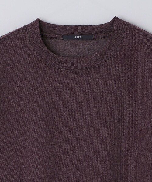 SHIPS(シップス)の「〈吸湿発熱〉モイスチャー ツイル ジャカード ロングスリーブ(Tシャツ/カットソー・メンズ・ワイン/ブラウン/ダークグレー/ライトグレー・MEDIUM/SMALL/X-LARGE/LARGE)」の7枚目の写真