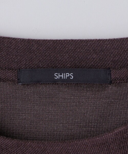 SHIPS(シップス)の「〈吸湿発熱〉モイスチャー ツイル ジャカード ロングスリーブ(Tシャツ/カットソー・メンズ・ワイン/ブラウン/ダークグレー/ライトグレー・MEDIUM/SMALL/X-LARGE/LARGE)」の8枚目の写真