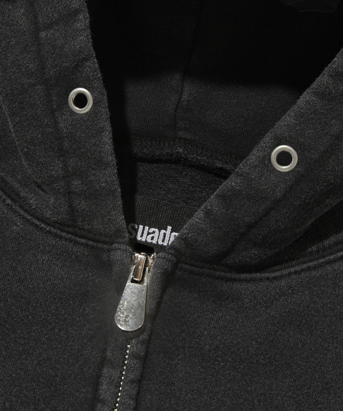 suade（スエード）の「CROPPED WASHED HOOD ZIP UP [WASHING BLACK]（パーカー・レディース・その他・LARGE/MEDIUM/SMALL）」の3枚目の写真