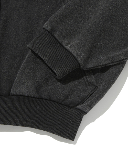 suade（スエード）の「CROPPED WASHED HOOD ZIP UP [WASHING BLACK]（パーカー・レディース・その他・LARGE/MEDIUM/SMALL）」の6枚目の写真