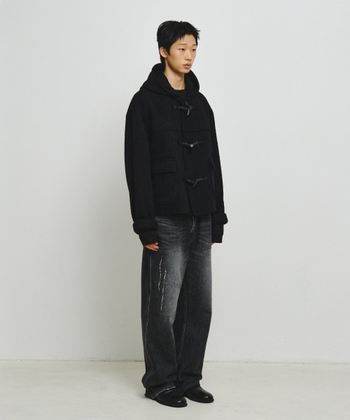 ENDOOR（エンドア）の「MORROW フード付きダッフルショートコート（ブラック）（ダッフルコート・レディース・ブラック・MEDIUM/LARGE）」の3枚目の写真