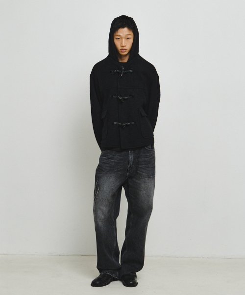 ENDOOR（エンドア）の「MORROW フード付きダッフルショートコート（ブラック）（ダッフルコート・レディース・ブラック・MEDIUM/LARGE）」の6枚目の写真