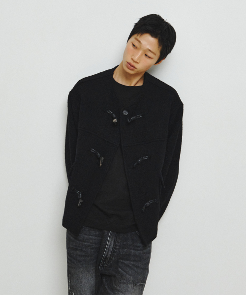 ENDOOR（エンドア）の「MORROW フード付きダッフルショートコート（ブラック）（ダッフルコート・レディース・ブラック・MEDIUM/LARGE）」の8枚目の写真